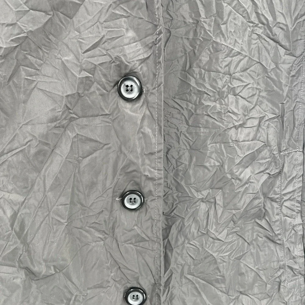 Sun Kim crinkle blazer windbreaker jacket lagenlook‎ boyfriend quiet luxury  L